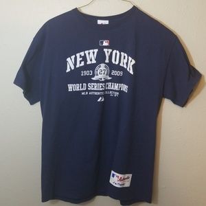 NY Yankees Authentic Majestic WS Champions Tshirt
